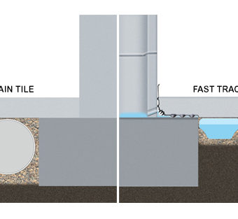 Fast track basement system vs drain tile waterproofing